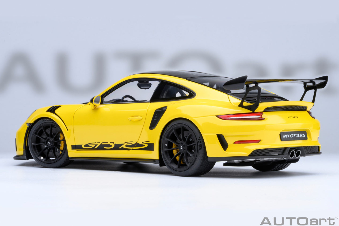 Macheta auto Porsche 911 (991.2) GT3 RS Weissach Package (Racing Yellow) 1:18 AutoArt