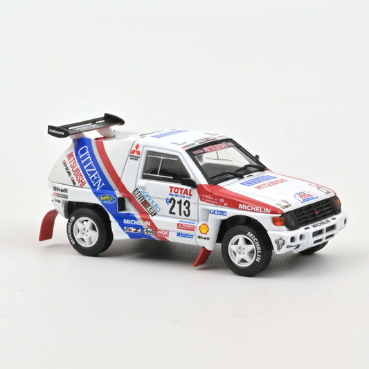 Macheta auto Mitsubishi Pajero 1992 Dakar Rally #213 K.Shinozuka 1:43 Norev