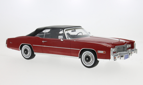 Macheta auto Cadillac Eldorado Convertible, rosu, 1976 1:18 MCG
