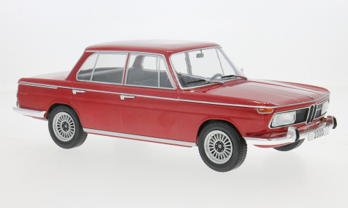Macheta auto BMW 2000 (Typ 121), rosu, 1966 1:18 MCG