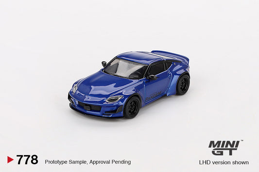 Macheta auto Nissan Z Pandem Seiran Blue 2024 (LHD) 1:64 MIniGT