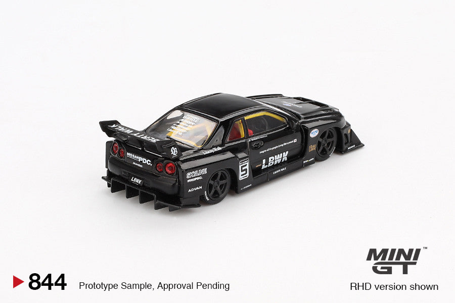 Macheta auto Nissan LB-ER34 Super Silhouette SKYLINE, Black, 2024 (RHD)  1:64 MIniGT