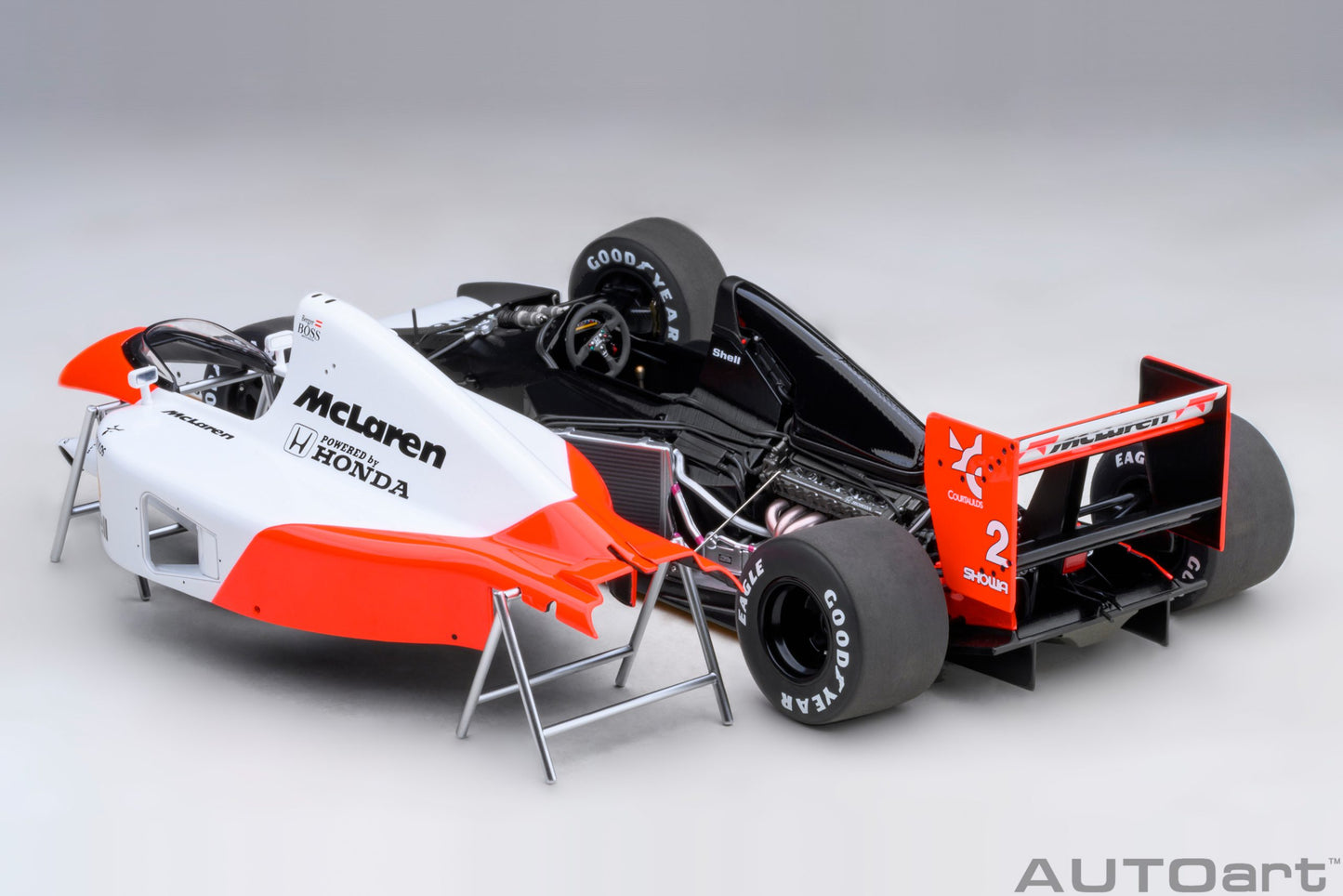 Macheta auto McLaren Honda MP46 F1 1991 #2 G.Berger (with McLaren logo) 1:18 AutoArt