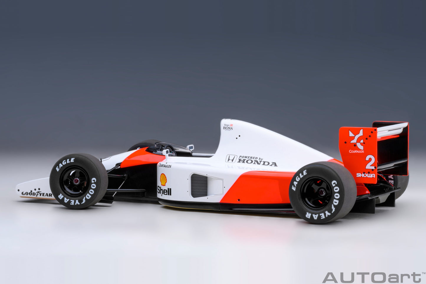 Macheta auto McLaren Honda MP4/6 F1 1991 #2 (without McLaren logo) 1:18 AutoArt