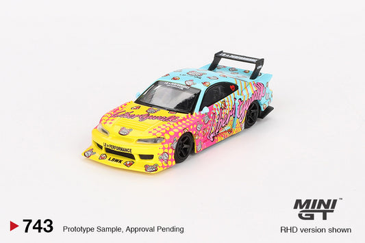Macheta auto Nissan LB-Super Silhouette S15 Silvia LBWK Kuma 1999 (RHD) 1:64 MIniGT