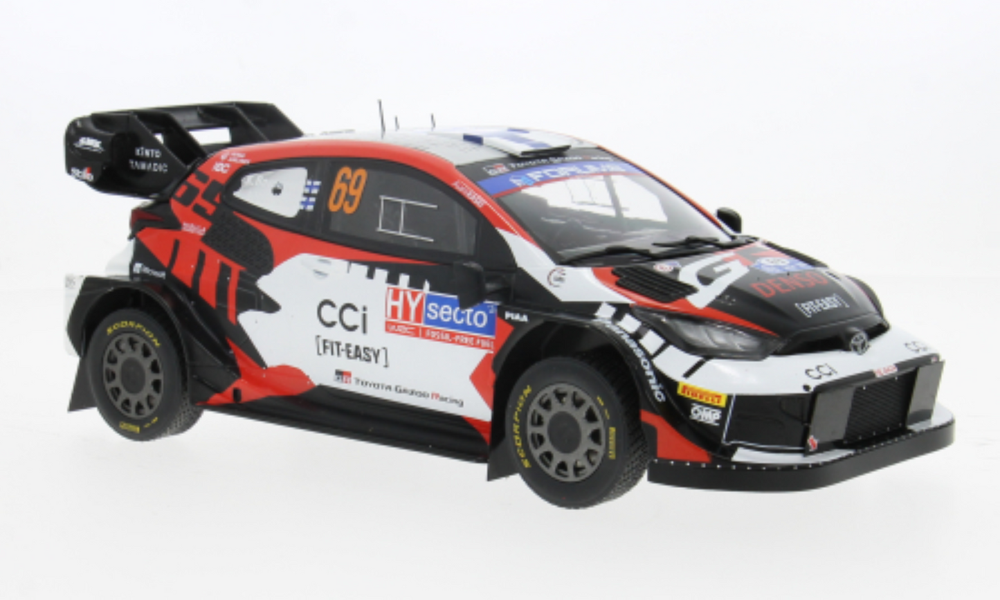 Model car Toyota GR Yaris Rally1 Hybrid, Rally WM, Rally Finland, 2024, #69 1:18 IXO