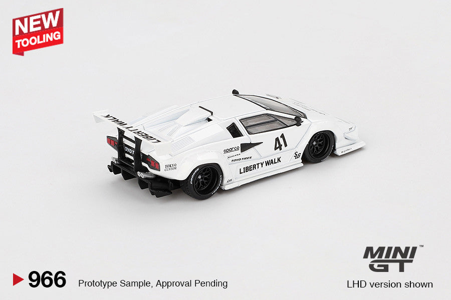 Macheta auto Lamborghini Countach LB-WORKS Tokyo Auto Salon White, 2024 (LHD) 1:64 MIniGT