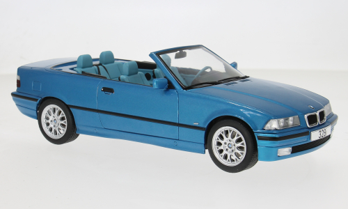 Macheta auto BMW 3er (E36) Cabriolet turcoaz 1996 1:18 MCG