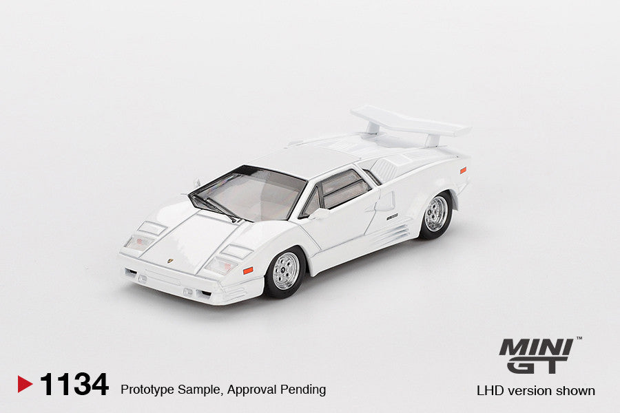Macheta auto Lamborghini Countach 25th Anniversary, White, 1989 (LHD) 1:64 MIniGT