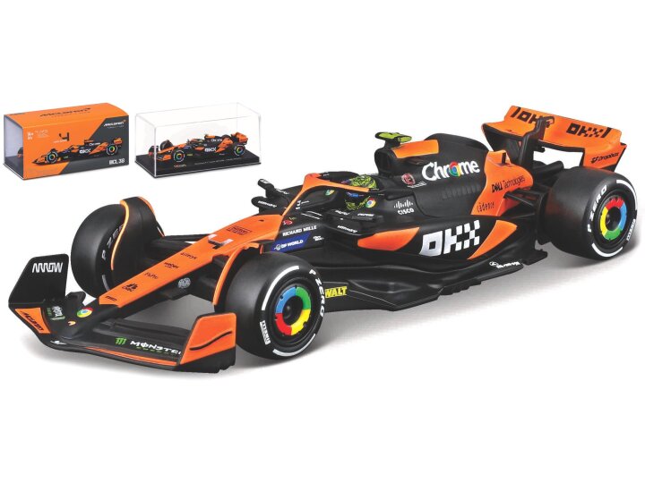 Model car Mclaren MCL 38 #4 LANDO NORRIS 2024 1:43 Bburago Signature