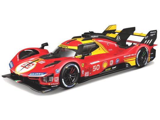 Macheta auto Ferrari 499P Nr 50 24 Le Mans Winner: FUOCO/MOLINA/NIELSEN (2024) 1:18 BBurago