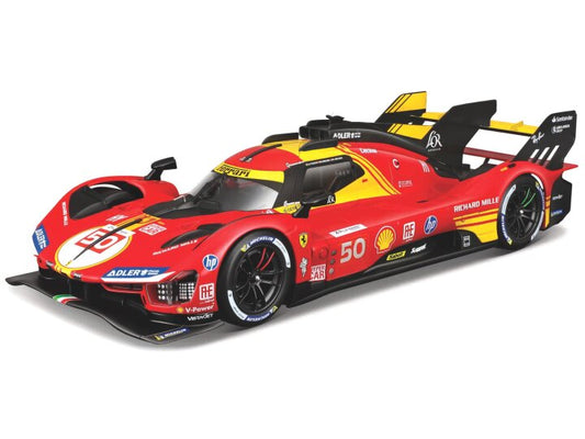 Model car FERRARI Ferrari 499P #50 FUOCO/NIELSEN/MOLINA WINNER 24H LE MANS 2024 1:24 Bburago