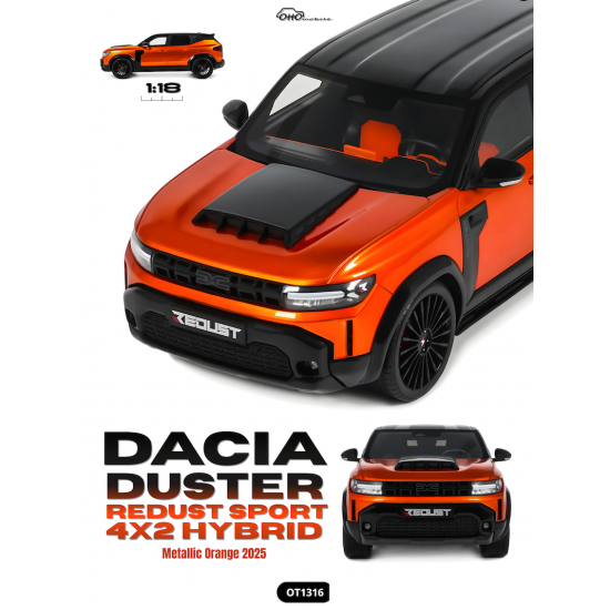 Macheta auto Dacia Duster Redust Sport 4x2 Hybrid OT1316 1:18 Otto Mobile
