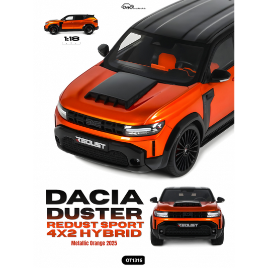 Macheta auto Dacia Duster Redust Sport 4x2 Hybrid OT1316 1:18 Otto Mobile