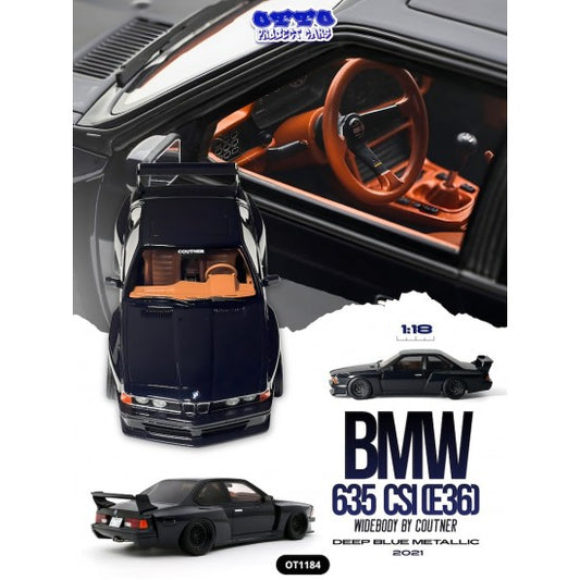 *Precomanda Macheta auto BMW 635 CSI E24 Widebody by Counter Deep Blue Metallic OT1184 1:18 Otto Mobile