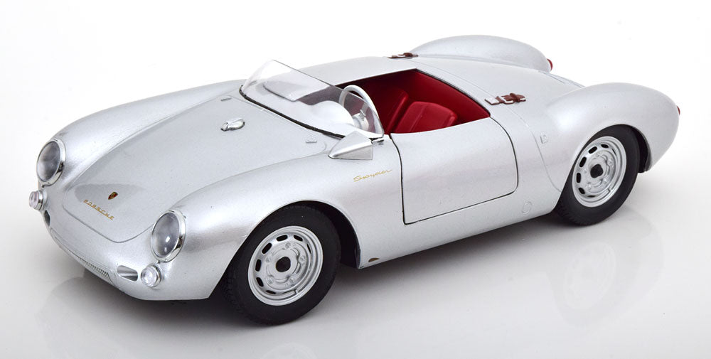Macheta auto Porsche 550A Spyder 1956  argintiu 1:12 KK-Scale