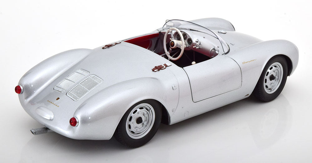 Macheta auto Porsche 550A Spyder 1956  argintiu 1:12 KK-Scale