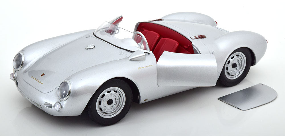 Macheta auto Porsche 550A Spyder 1956  argintiu 1:12 KK-Scale