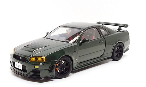 Macheta auto Nissan GT-R Nismo R34 1:18 Verde, Editie limitata 999 pcs - Motorhelix