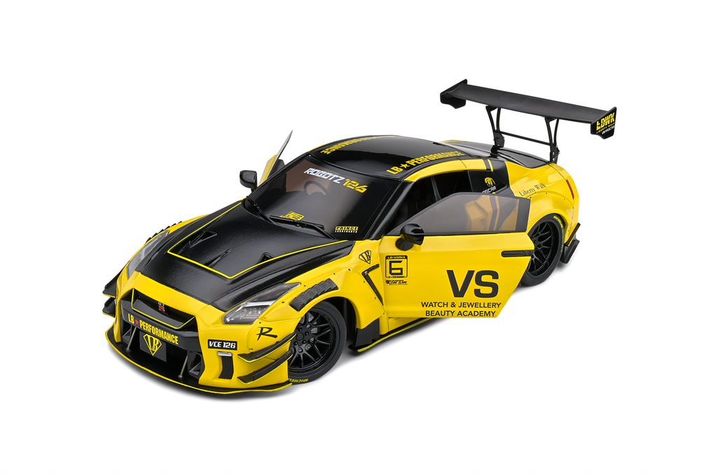 Macheta auto Nissan GT-R (R35) W/ Liberty Walk Body Kit 2.0  (2020) 1:18 Solido