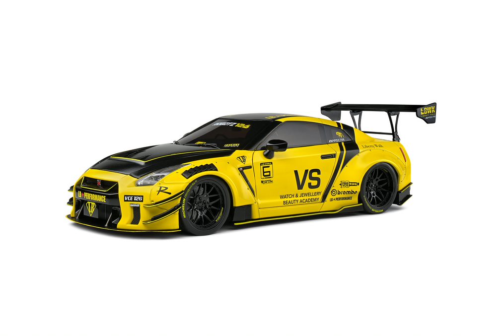 Macheta auto Nissan GT-R (R35) W/ Liberty Walk Body Kit 2.0  (2020) 1:18 Solido