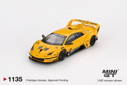 Macheta auto Lamborghini LB-Silhouette WORKS MURCIELAGO GT Evo, Yellow, 2025 (LHD) 1:64 MIniGT