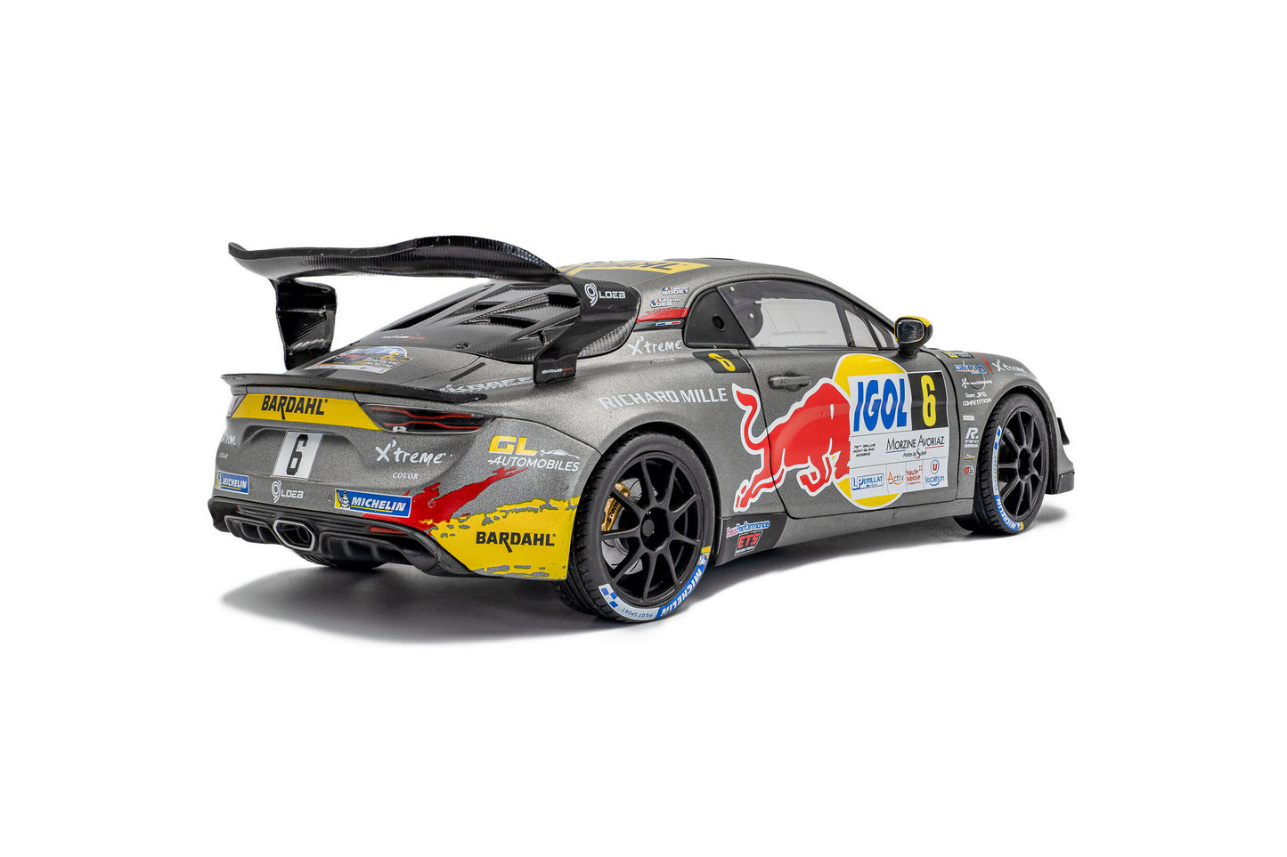 Macheta auto Alpine A110 RGT+ – Rallye du Mont Blanc – 2024 – #6 S.LOEB / L.GODEY 1:18 Solido