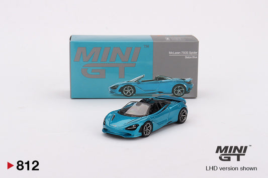 Macheta auto McLaren 750S Spider Belize Blue 2024 (LHD) 1:64 MIniGT