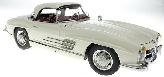 Macheta auto Mercedes-Benz 300 SL, W198, Hardtop, white 1:18 CMC
