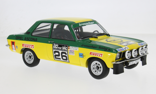 Macheta auto Opel Ascona A, RAC Rally, 1973, #26, W.Röhrl/J.Berger 1:18 MCG