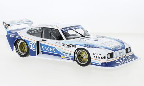 Macheta auto Ford Capri Turbo Gr.5, No.52, Zakspeed racing, Sachs, DRM, Zolder, H.Ertl, (1980) 1:18 MCG