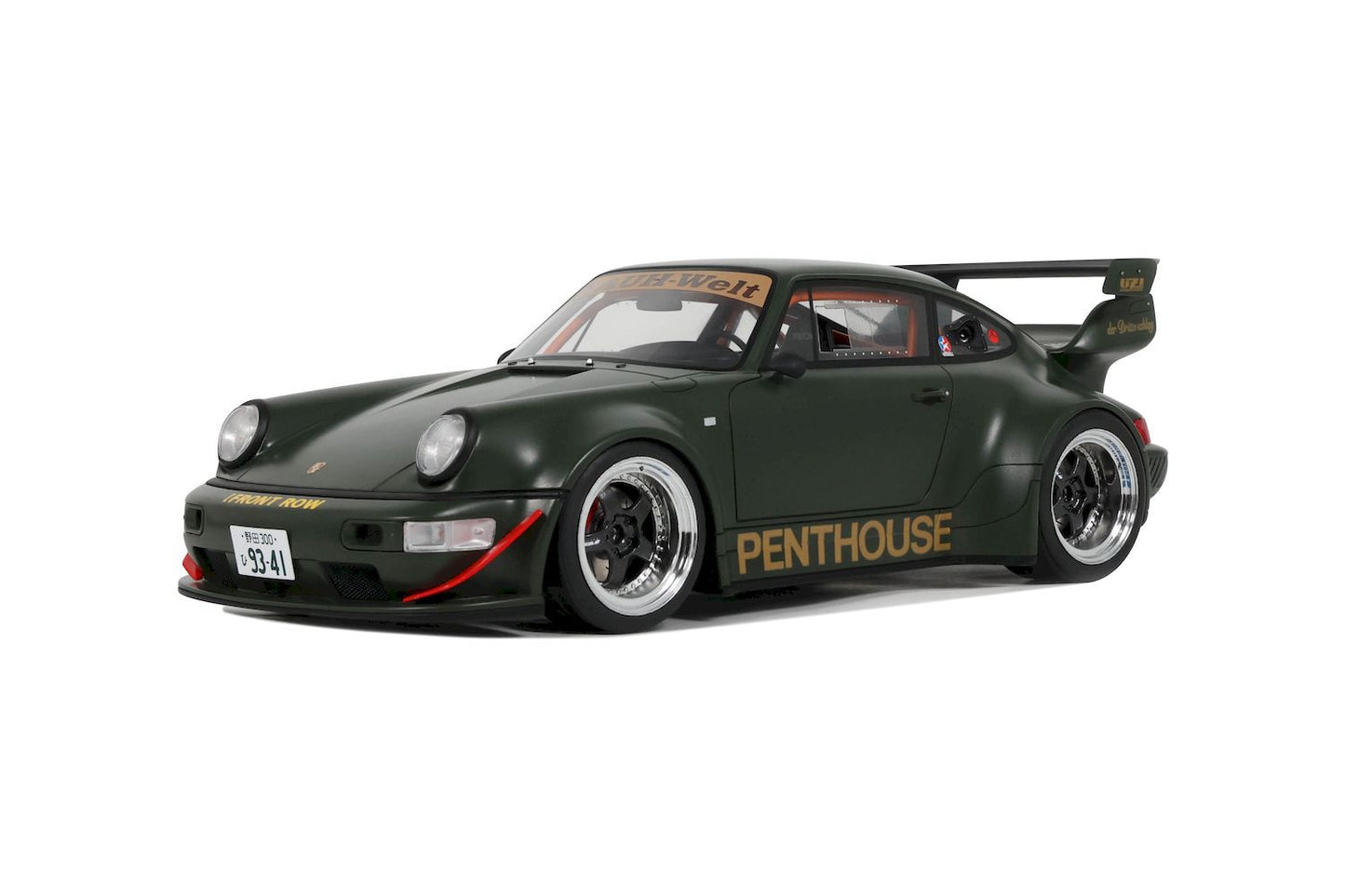 Macheta auto Porsche 911 (964) RWB Penthouse, Kaki Green, 2008 1:18 GT Spirit