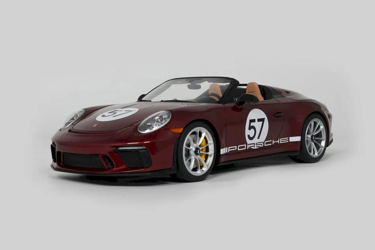 Model car Porsche 911 (991.2) Speedster #57 "Spider Heritage Edition", Cherry Metallic, 2019 1:18 GT Spirit