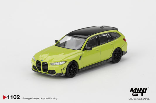 Macheta auto BMW M3 M Performance Touring Sao Paulo Yellow 2025 (LHD) 1:64 MIniGT