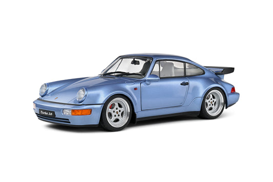Macheta auto Porsche 911 (964) Turbo, Blue 1:18 Solido