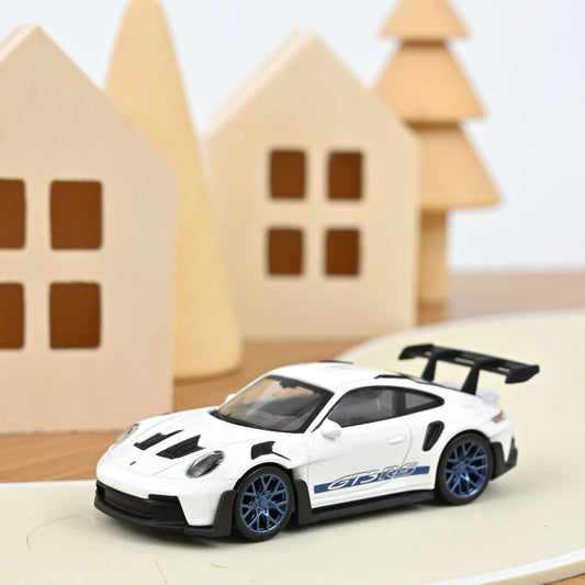 Macheta auto Porsche 911 GT3 RS 2022 White and Blue stickers Jet-car 1:43 Norev