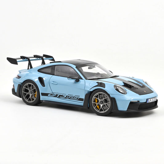 Model car Porsche 911 GT3 RS w/Weissach Pack, Gulf Blue, 2022 1:18 Norev