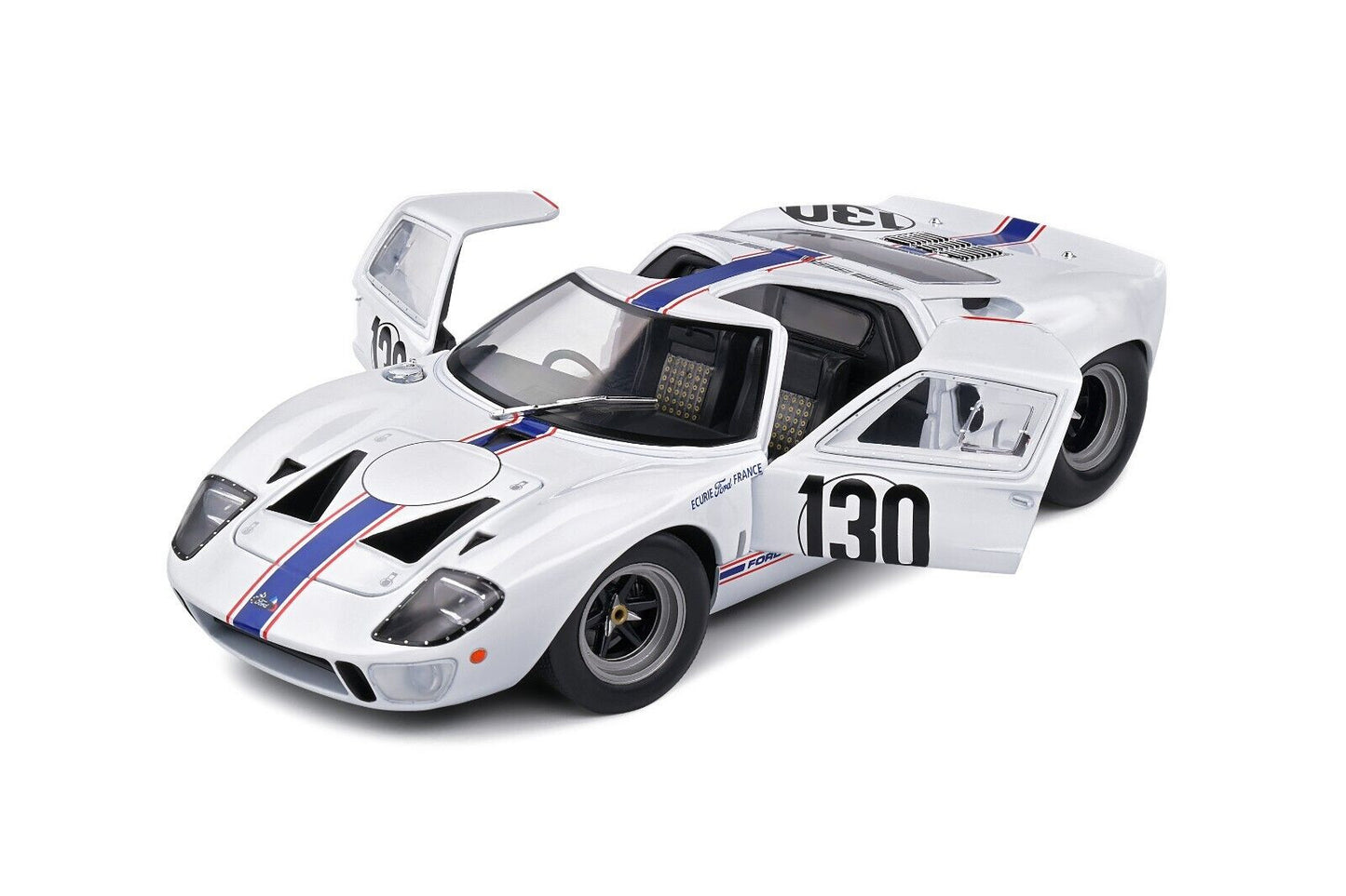 Macheta auto Ford GT40 MK1 WHITE #130 H.GREDER / J.M.GIORGI TARGA FLORIO (1967) 1:18 Solido