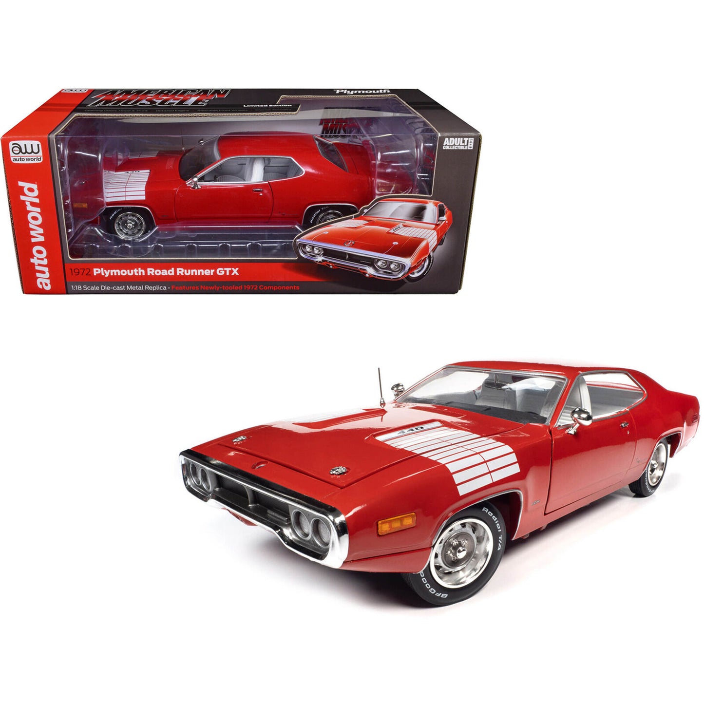 Macheta auto Plymouth GTX Road Runner (1972) 1:18 AutoWorld