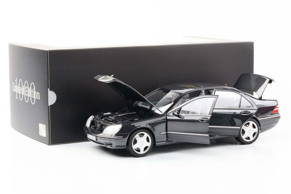 Macheta auto Mercedes Benz S55 AMG (V220) (1999) 1:18 Norev Dealer Edition