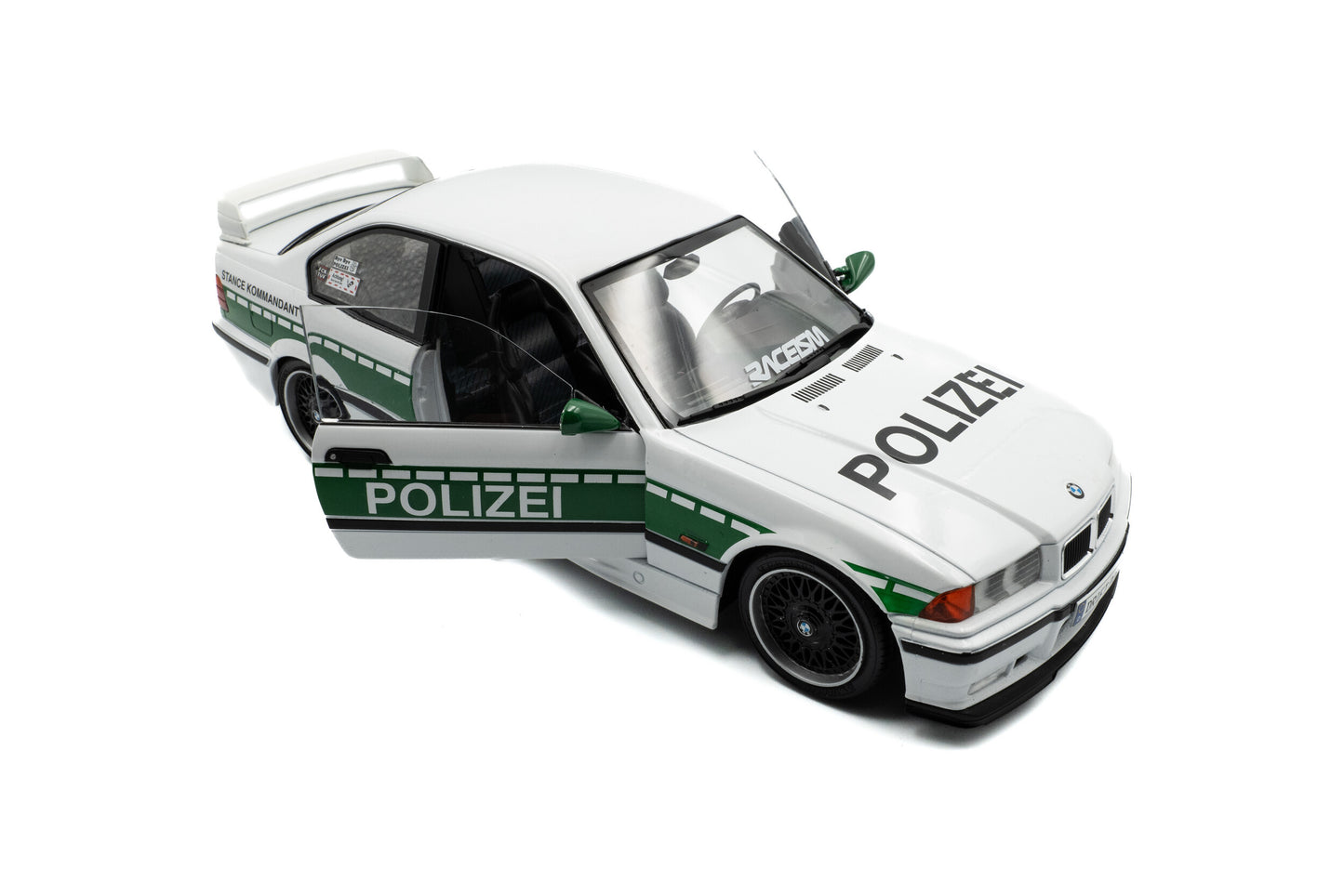 Macheta auto BMW E36 M3 Coupe SOLIDO Works Drift Police, White, 1991 1:18 Solido