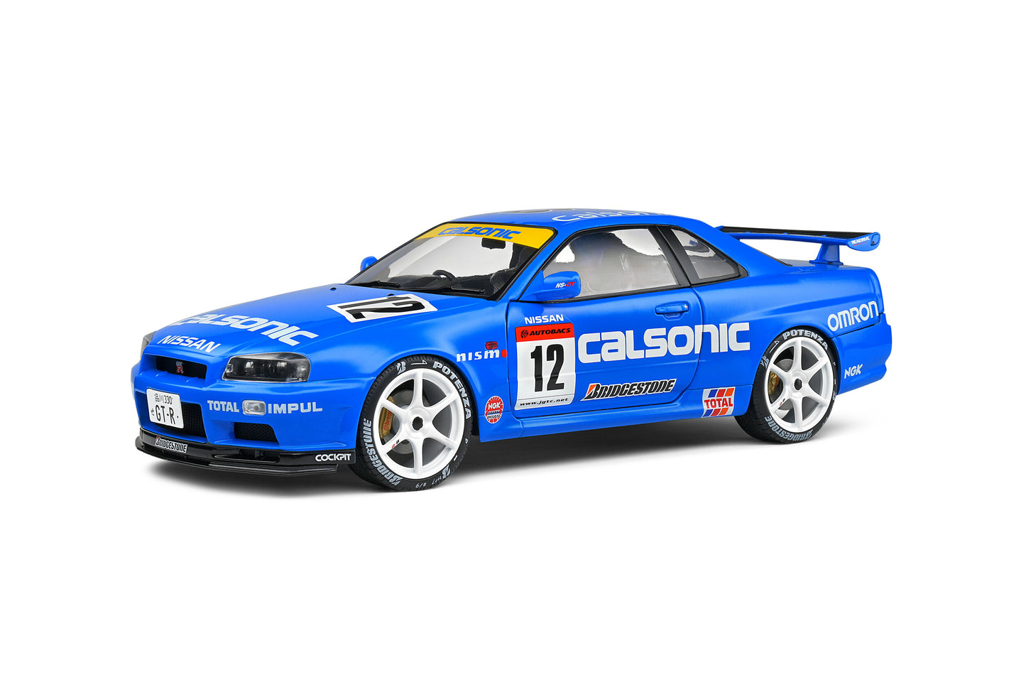 Macheta auto Nissan GT-R (R34) Streetfighter Calsonic Tribute  (2000) 1:18 Solido