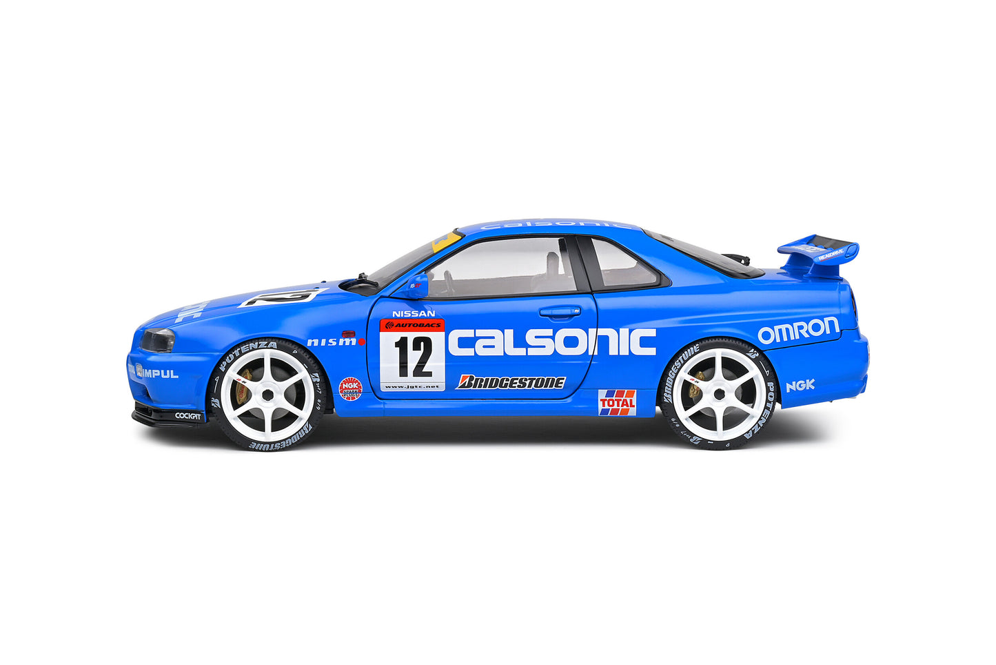 Macheta auto Nissan GT-R (R34) Streetfighter Calsonic Tribute  (2000) 1:18 Solido