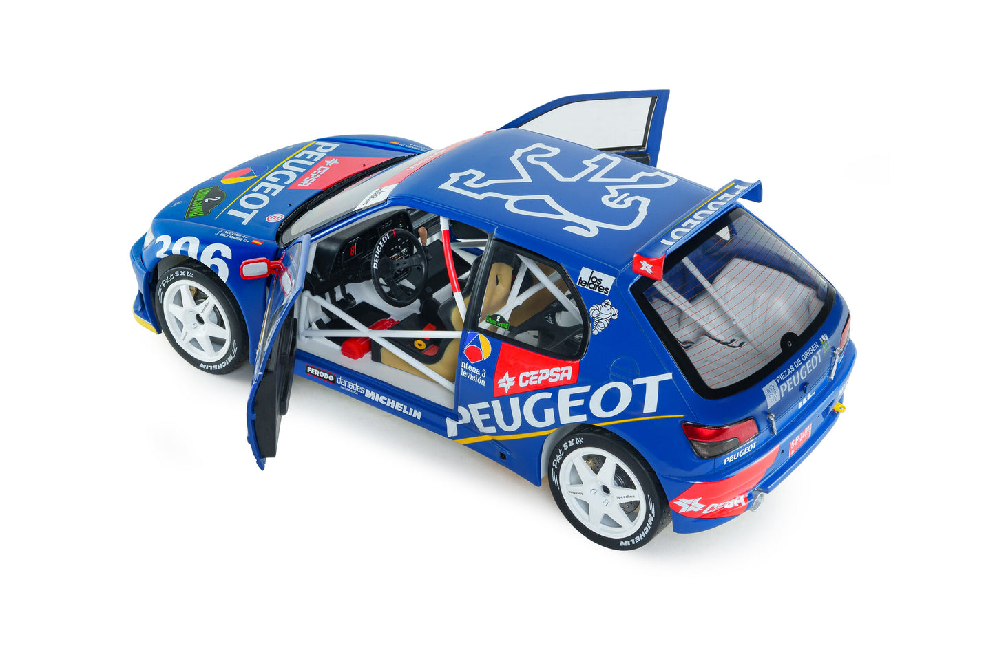 Macheta auto Peugeot 306 Maxi – Avilés Rally – 1997 – #2 J.Azcona / J.Billmaier 1:18 Solido