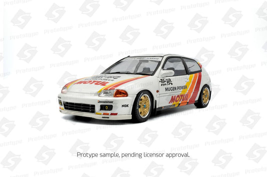 Macheta auto Honda Civic (EG6) Solido Works Mugen Racing White 1992 1:18 Solido