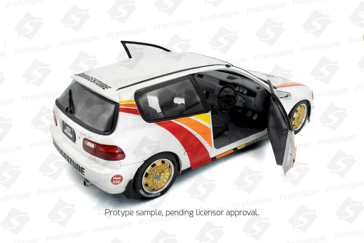 Macheta auto Honda Civic (EG6) Solido Works Mugen Racing White 1992 1:18 Solido