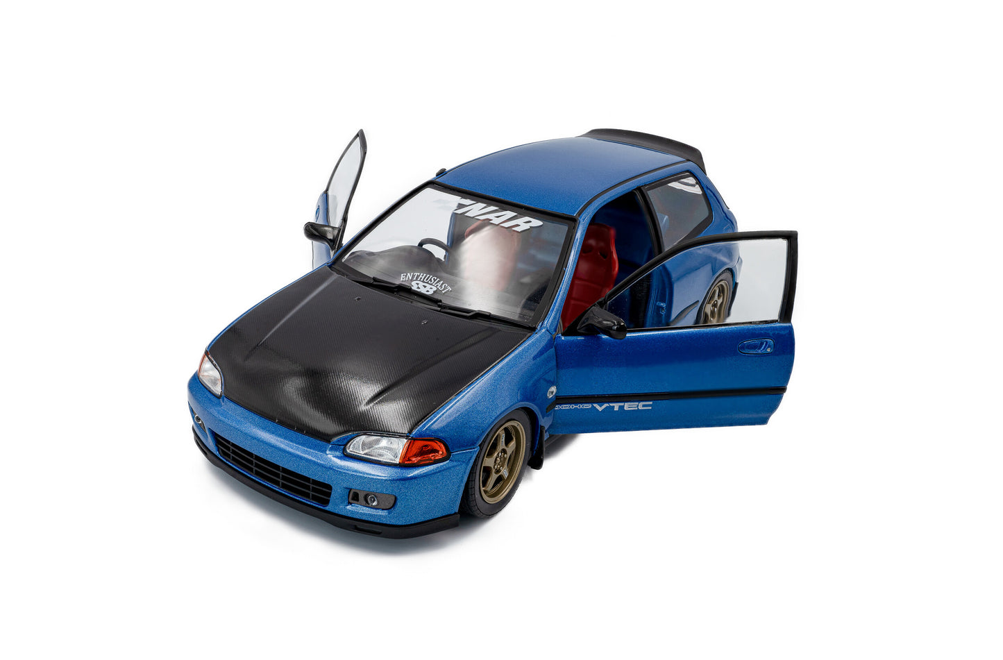 Macheta auto Honda Civic (EG6) SOLIDO WORKS – COBALT BLUE PEARL – 1991 1:18 Solido