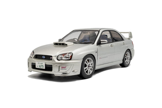 Subaru IMPREZA WRX STI – Premium Silver Effect – 2003 1:18 Solido model car