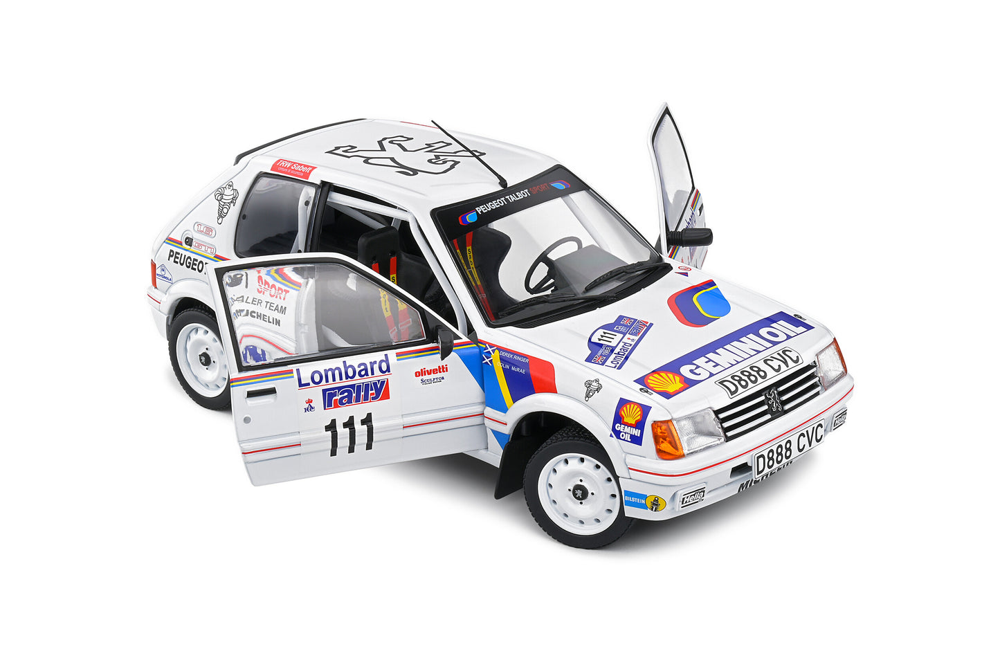 Macheta auto Peugeot 205 GTI Lombard RAC Rally 1988  #11 C.McRae  D.Ringer 1:18 Solido