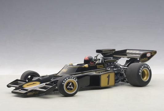 Macheta auto Lotus 72 E F1 1973 E. Fittipaldi #1 (with driver figurine) 1:18 AutoArt